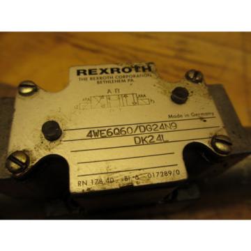 Rexroth 4WE6Q60/DG24N9DK24L Hydraulic Directional Valve 24VDC Hydronorma