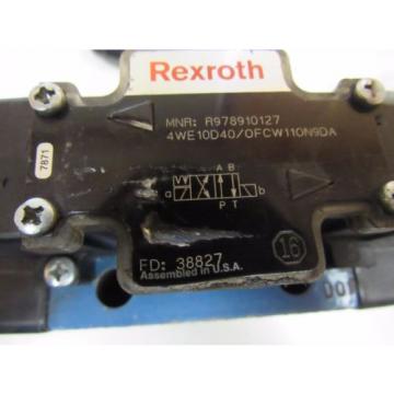 REXROTH HYDRAULIC VALVE 4WE10D40/OFCW11ON9DA 4WE10D40OFCW11ON9DA 110/120V