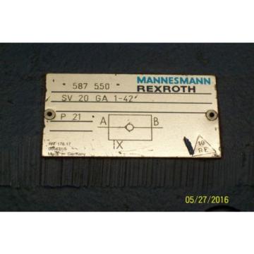 Origin REXROTH HYDRAULIC CONTROL VALVE SV 20 GA 1-42