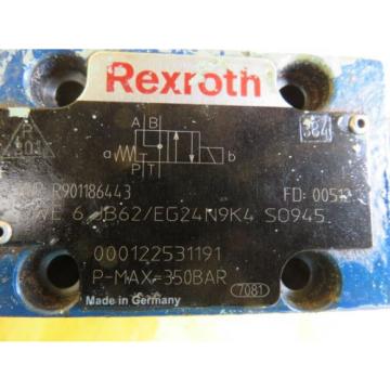 Origin BOSCH REXROTH R901186443 4WE 6 JB62/EG24N9K4 VALVE 000122531191