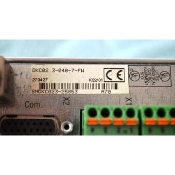 REXROTH INDRAMAT DKCO23-040-7-FW ECODRIVE CONTROLER