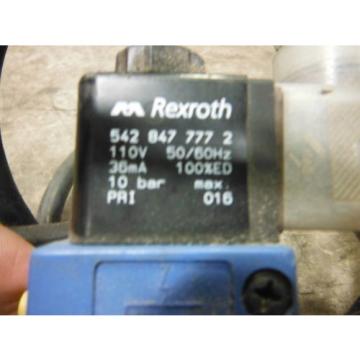 REXROTH VALVE 542 847 777 2 / 572 740 ~ USED