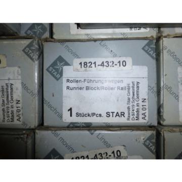 origin Rexroth Star 1821-432-10 Runner Block Roller Rail