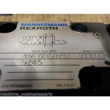 Rexroth Directional Valve 4WE6D60/0FEW110N _ 4WE6D600FEW110N