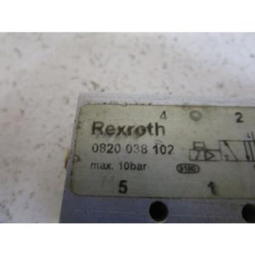 REXROTH VALVE 0820 038 102 AS PICTURED USED