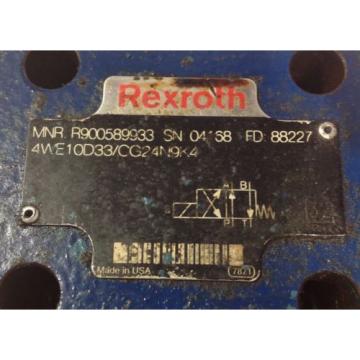 REXROTH HYDRAULIC DIRECTIONAL VALVE R900589933 / 4WE10D33/CG24N9K4 99108