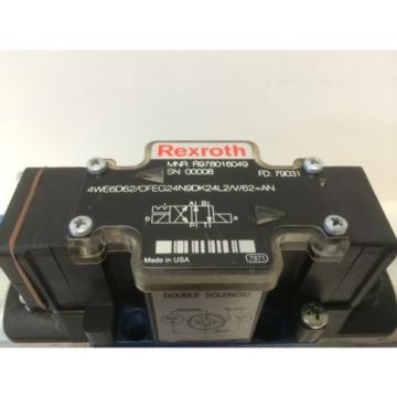 Origin REXROTH HYDRAULIC VALVE R978016049 4WE6D62/OFEG24N9DK24L2/V/62=AN