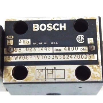 BOSCH 9810231448 REXROTH DIRECTIONAL CONTROL VALVE 81WV06P1V1033WS024/00D51