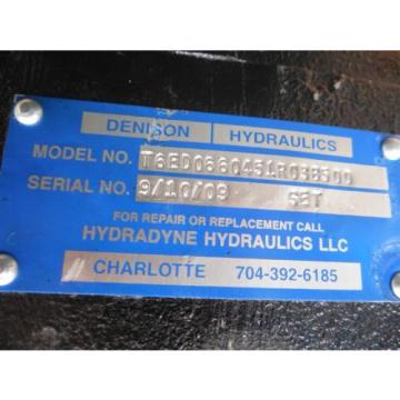 Origin Denison / Hydraline Hydraulics T6ED0660451R038500 Hydraulic Vane Pump