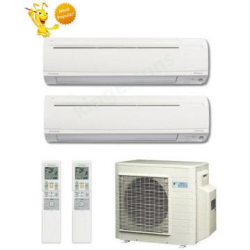 15000 + 15000 Btu Daikin Dual Zone Ductless Wall Mount Heat Pump Air Conditioner