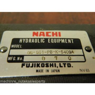 Nachi Hydraulic Valve 0G-G01-PB-K-5409A   0GG01PBK5409A