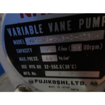 FUJI NACHI OIL MOTOR MLA2097J PUMP USV-0A-A3-15-4-1740A VDS-0B-1A3-D-1731A