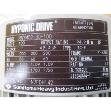 Origin SUMITOMO DRIVE RNYM02-30-100 MOTOR MITSUI BUSSAN RNYM0230100 NIB