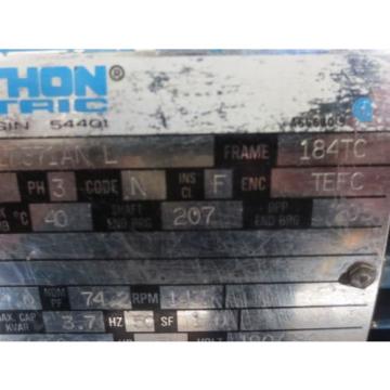 MARATHON MOTOR VL 184TTFL7371AN L TFL REXROTH pumps AA10VS045DR/30R PV020 SS1S