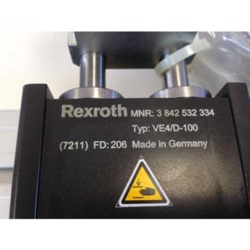 Origin REXROTH VE4/D-100 B 643 ST4  ,3 842 532 334 PNEUMATIC LINEAR STOP GATE BI