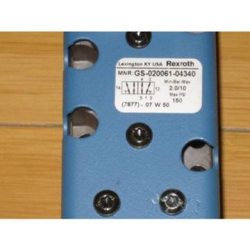 Brand origin REXROTH GS-020061-04340 Ceram Pneumatic Control Valve