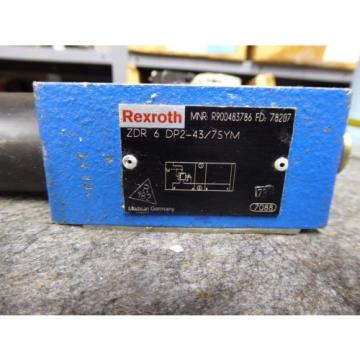 Origin REXROTH PRESSURE REDUCING VALVE # ZDR6DP2-43/75YM