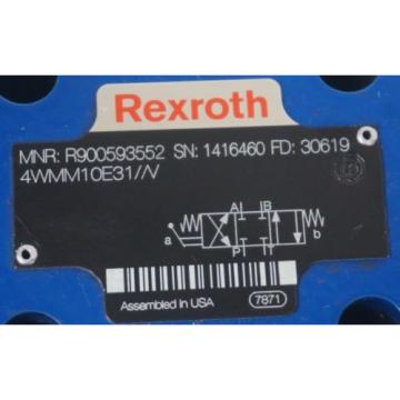 Origin REXROTH 4WMM10E31 CONTROL VALVE R900593552 , 4WMM10E31