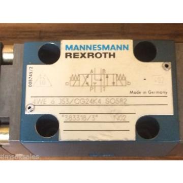 MANNESMANN REXROTH 4WE 6 J53/CG24K4 SO582 SOLENOID CONTROLLED VALVE