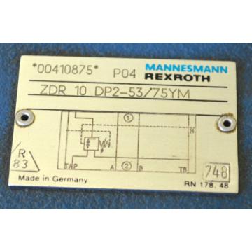 Rexroth Mannesmann ZDR10DP2-53/75YM Druckreduzierventil HYDRAULIC VALVE