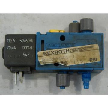 REXROTH/MECMAN 840 PNEUMATIC VALVE 110V 20MA XLNT