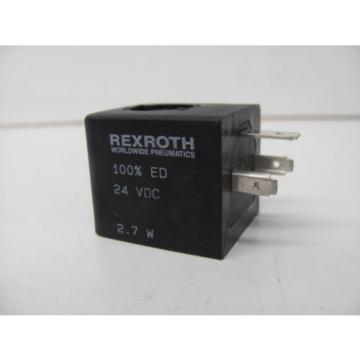 REXROTH SOLENOID VALVE COIL 100% ED 24 VDC 27W NOS