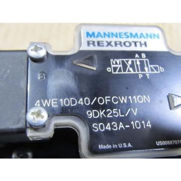 Rexroth 4WE10D40/OFCW110N9DK25L/VS043A-1014 Valve Origin