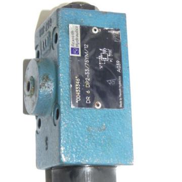 REXROTH HYDRAULICS 00433346 PRESS REDUCING DIRECT VALVE DR 6 DP2-53/75YM/12