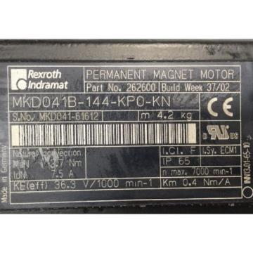 REXROTH-INRAMAT PERMANENT-MAGNET-MOTOR lt;gt; MKD041B -144 -KP0 -KN