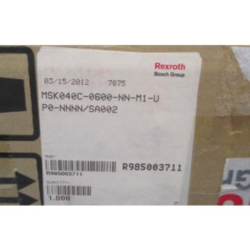 Rexroth MSK040C-0600-NN-M1-UP0-NNNN/SA002 Permanent Magnet Servo Motor NIB