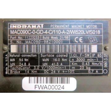 Rexroth Indramat MAC090C-0-GD-4-C | Permanant Magnet Servo Motor 3000rpm  Origin