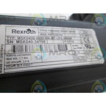 REXROTH MSK040B-0600-NN-M1-UP0-NNNN THREE PHASE MAGNET MOTOR Origin NO BOX