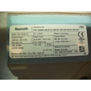 Rexroth Servo KSM01-2B-071C-35N-M1-HP2-SE-NN-D7-NN-FW  Servo Drive Motor NIB