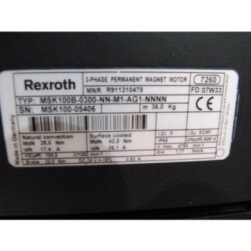 Rexroth MSK100B-0300-NN-M1-AG1-NNNN 3-Phase Permanent-Magnet-Motor   gt; ungebrauc