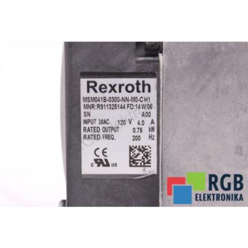 MSM041B-0300-NN-M0-CH1 R911325144 075KW 120V 4A 200HZ 3000/MIN REXROTH ID27467