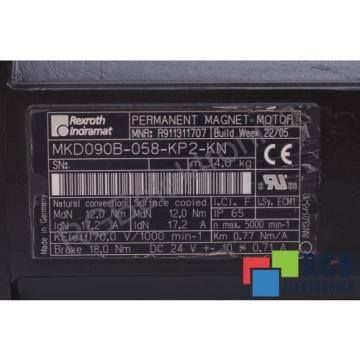 MKD090B-058-KP2-KN R911311707 5000MIN-1 SERVOMOTOR REXROTH INDRAMAT ID10355