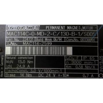 REXROTH INDRAMAT MAC114C-0-MD-2-C/130-B-1/S005 Servomotor - unused -