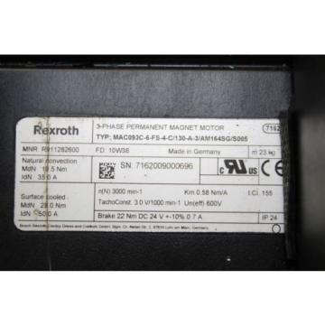 Rexroth MAC093C-6-FS-4-C/130-A-3/AM164SG/S005 servo motor servo motor