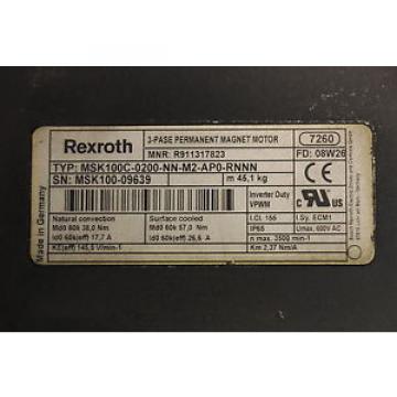 INDRAMAT REXROTH BOSCH IndraDyn MOTOR moteur servo MSK100C-0200-NN-M2-AP0-RNNN