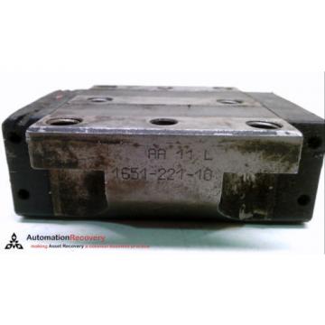 REXROTH 1651-221-10, BALL RAIL RUNNER BLOCK, PRELOAD 008 C,SIZE: 25 #228598