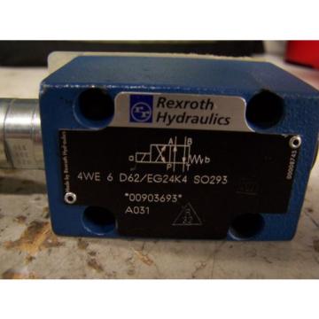 Origin REXROTH 4WE 6 D62/EG24K4 SO293 HYDRAULIC DIRECTIONAL VALVE