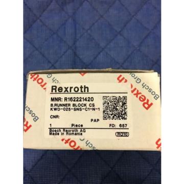 REXROTH RUNNER BLOCK / BALL RAIL R162221420 PAIR