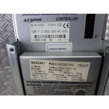 T2124 Indramat TDM 13-050-300-W1-000 Rexroth Controller + MOD1/1X0315-011