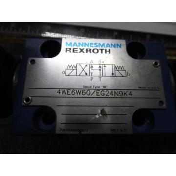 Origin REXROTH DIRECTIONAL VALVE # 4WE6W60/EG24N9K4