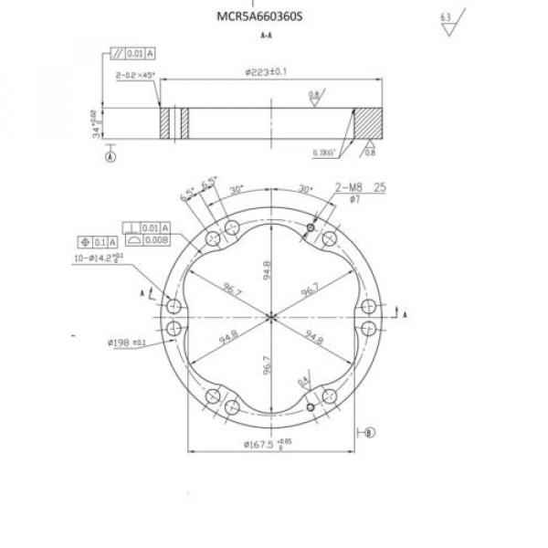 REXROTH Origin REPLACEMENT CAM/STATOR RING MCR05A660-360  WHEEL/DRIVE MOTOR #2 image