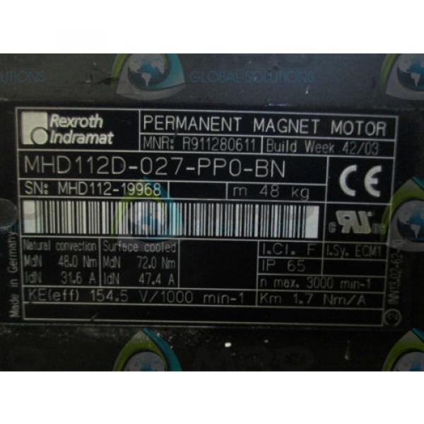 REXROTH INDRAMAT MHD112D-027-PP0-BN PERMANENT MAGNET MOTOR Origin IN BOX #8 image