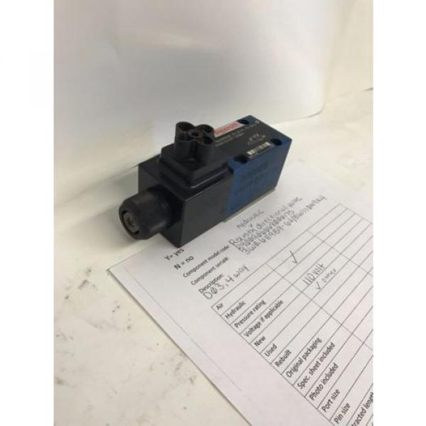 Rexroth hydraulic directional valve 3WE6E9B9- 62/ EW110N9K4 #3 image