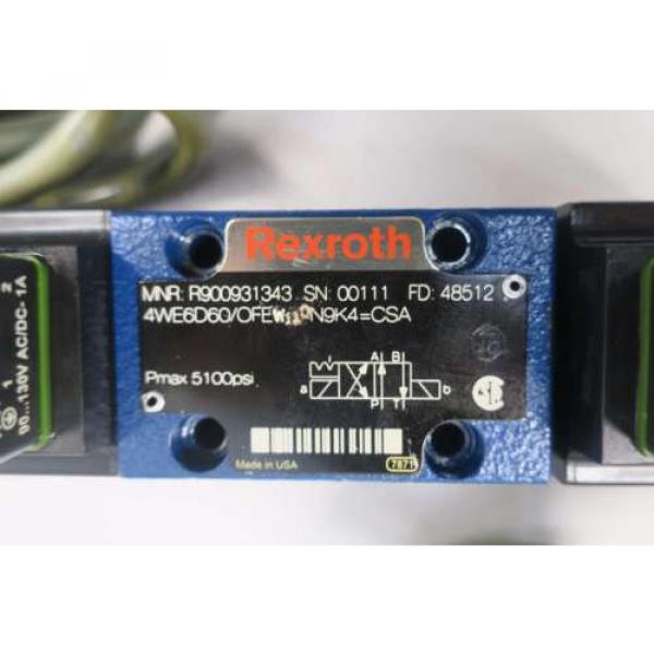 REXROTH 4WE6D60/OFEW110N9K4 120V-AC SOLENOID HYDRAULIC VALVE D549958 #5 image