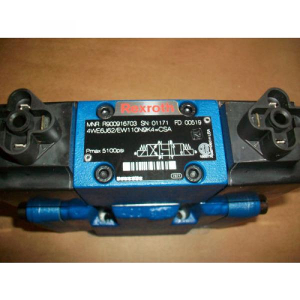 Rexroth Hydraulic Valve 4WEH10E46/6EW110N9ETK4CSA  w/ 4WE6J62/EW1109K4  Origin #3 image