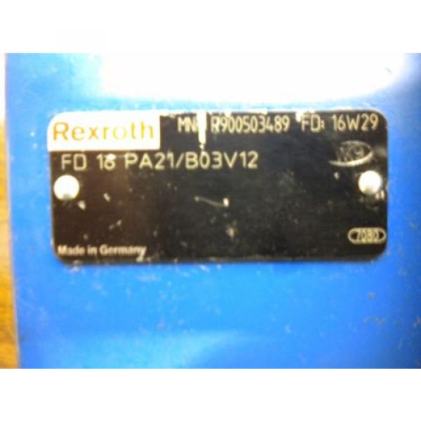 BOSCH REXROTH HYDRAULIC VALVE R900503489 16W29 FD16PA21/B03V12 FREE SHIPPING #6 image